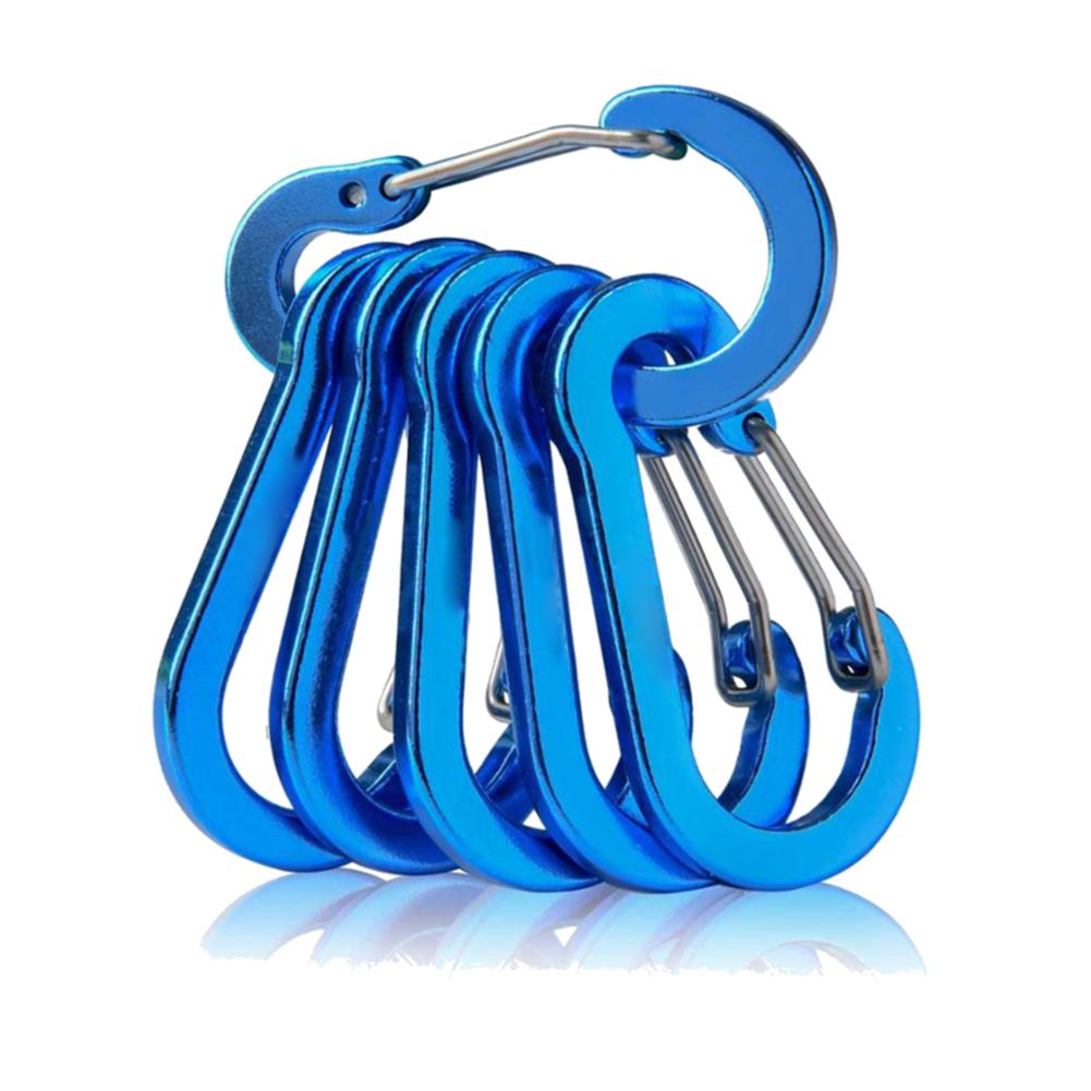 

6/12pcs Carabiner Clip Aluminum Alloy Keychain Lock Buckle Snap D-Ring Outdoor Backpack Camping Multi Tool Fishing Hiking Hook