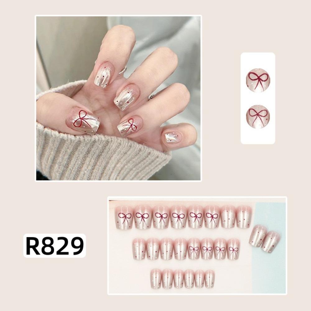 Frühling und Sommer Wind Tragen Nagel Reiner Wunsch Nagelpflaster Aufhellend Abnehmbares Nagelstück Langes und kurzes Nagelstück Fertigprodukt