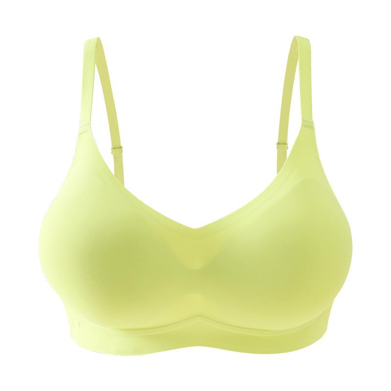 Summer Expansion Seamless Liquid Foundation Underwear Women's Small Breasts Show Large Gathering Comfort No Steel Ring Soft Support Bra Light