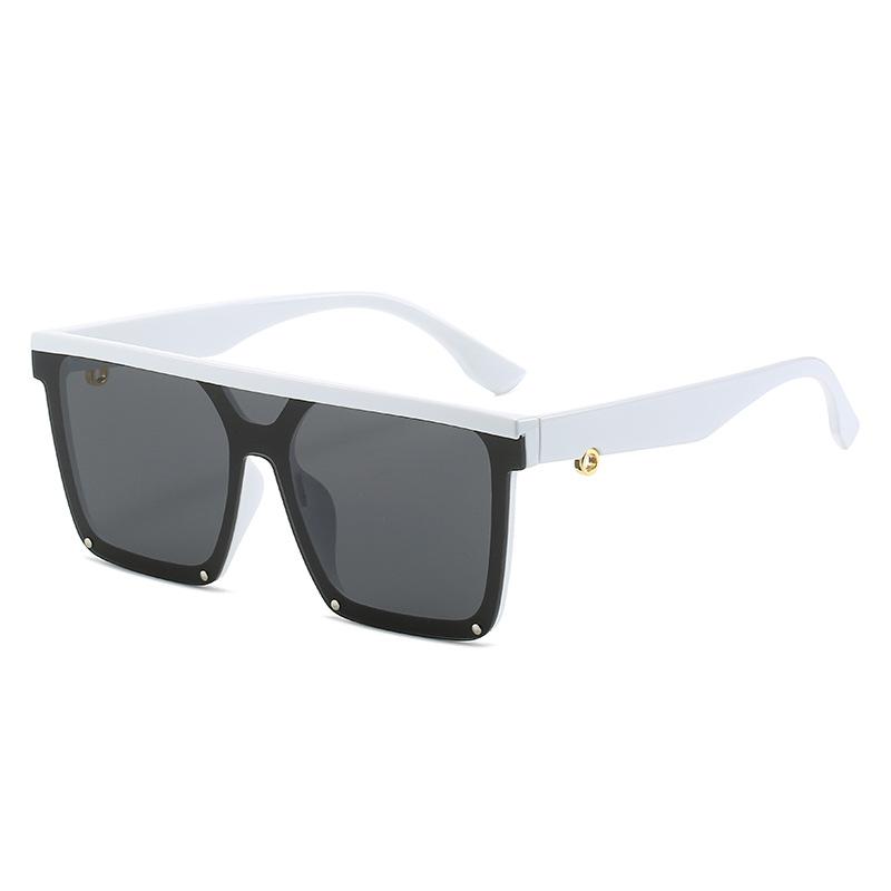 

Квадратные солнцезащитные очки, простые цельные очки, уличная фотография, цельные солнцезащитные очки в большой оправе. regular