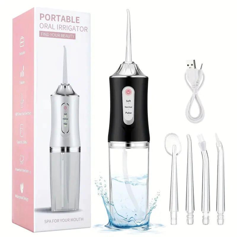 Smart Electric Oral Irrigator Rechargeable Portable Dental Water Jet Irrigator 3 Modes Waterproof Electric Teeth Cleaning Washer