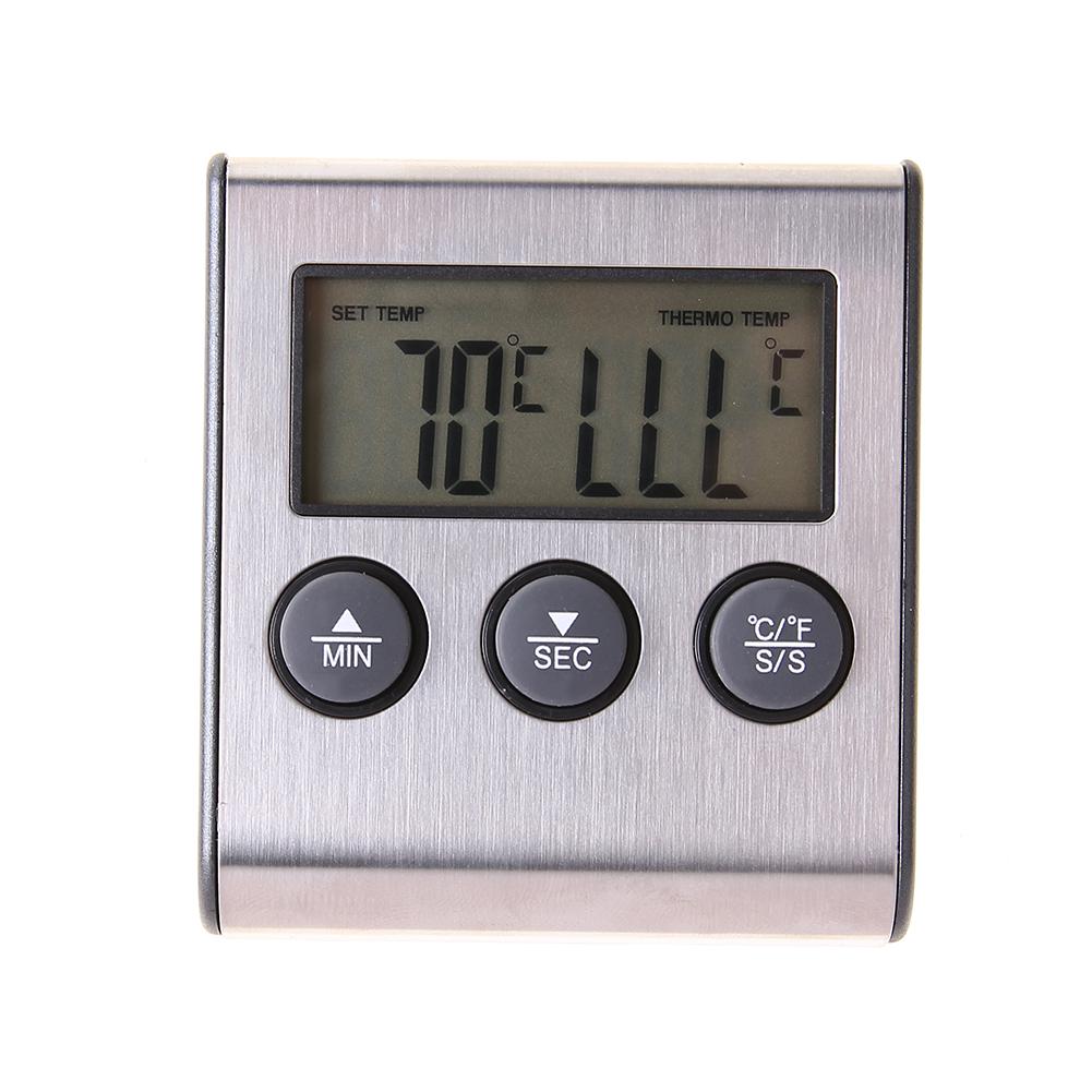Buy Digital Display Food Thermometer Probe Meat Timer Meter Cook ...