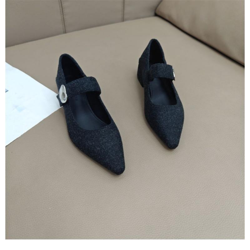 Fashion Hot Selling 2025 New Shoes Woman Comfortable Square Toe Female Footwear on Heels Summer Spring High Mary Janes Shoes Woman Flats