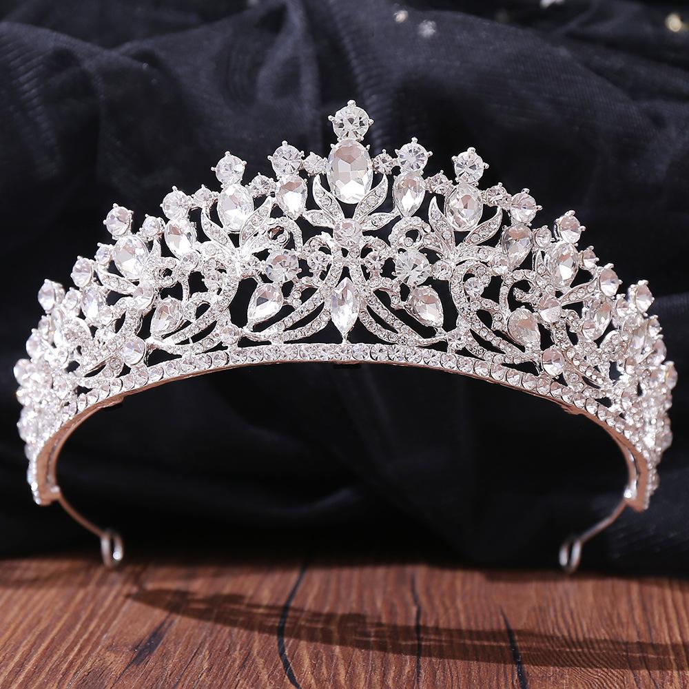 2026 New Jewelry Crown, Women's Alloy European and American Diamond Bridal Hair Accessories Wedding Dress Headgear