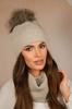 Rubbi Beige Winter Hat and Snood Set