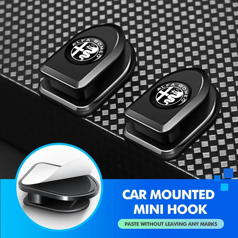 BBDJ3 4pcs Mini Car Seat Headrest Hook USB Storage Organizer Holder For Alfa Romeo 159 Giulietta Giulia 147 Mito 156 159 166 GT