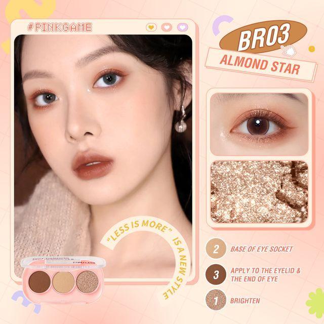 PINKFLASH - 3 Pan Eyeshadow - BR03 #BR03 - 3g
