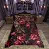 Homewish Gothic Skull Duvet Cover SetChic Flower Rose For Teens Bedding SetHappy Halloween Decor