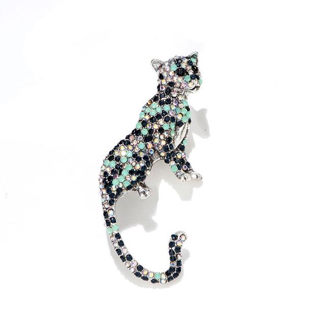 

Леопардовые броши со стразами для женщин и мужчин, булавка с животными, винтажные модные украшения, Новый год 2023