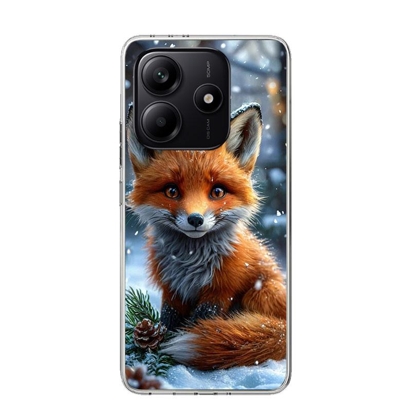 Tier Fuchs Handyhülle Für Xiaomi Redmi Note 15 14 13 12S 12 Pro Plus 11S 11E 11 11T 10S 10 Kunst Weiches Muster Cover Redmi Note 14