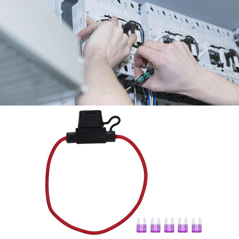 Small Size 5pcs In Line Fuse Holder 5pcs ATC ATO Blade Fuse For Car Boat RV (3A Blade Fuse)