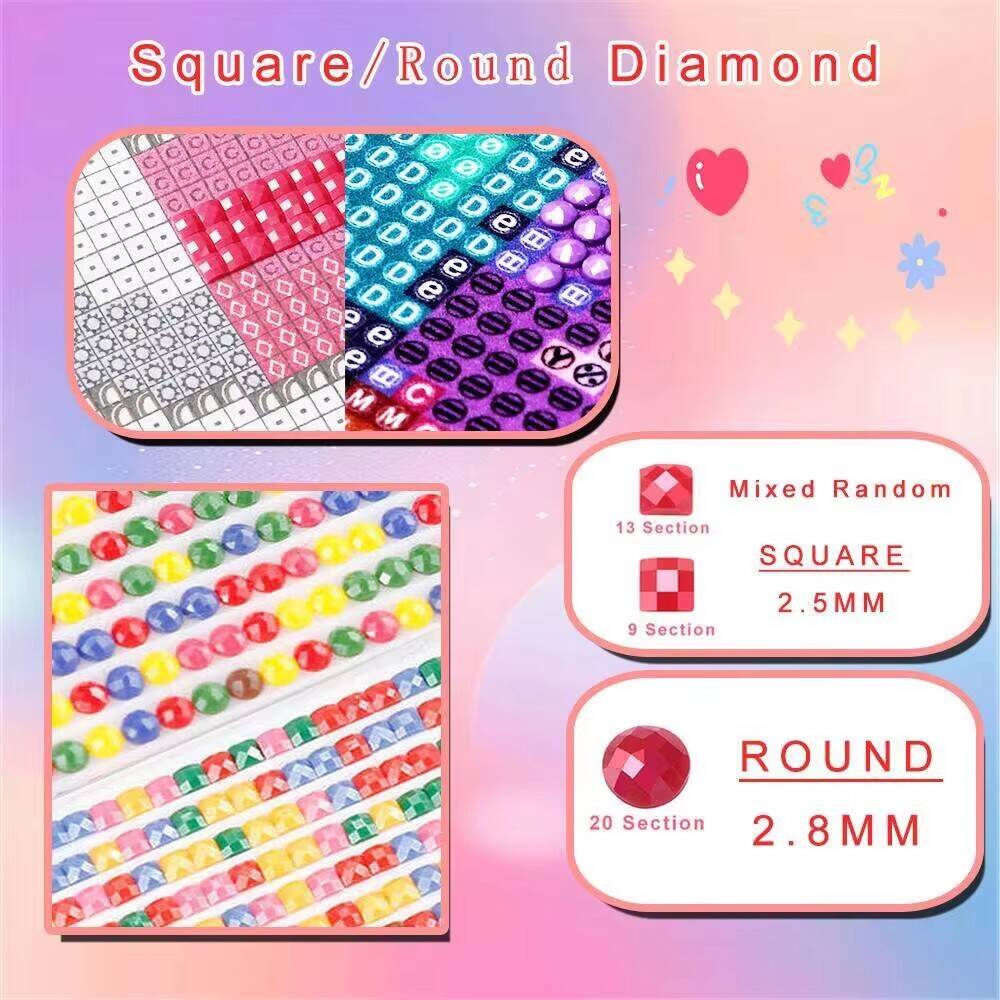 5D DIY Diamond Painting Cute Rabbit in Snow Crystal Canvas Art Full Round Diamond Embroidery Kits Picture Home Decoration