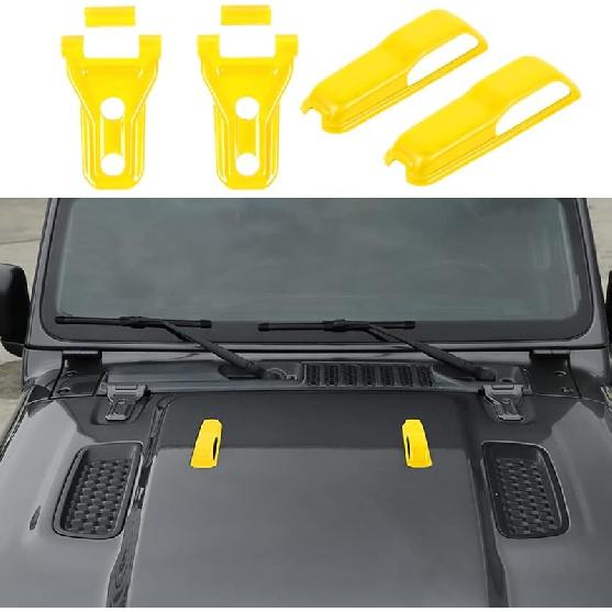 Engine Hood Hinge Cover Decor Trim Cover for 2018-2022 Jeep Wrangler JL and Gladiator JT Exterior Accessories 4PCS Purple