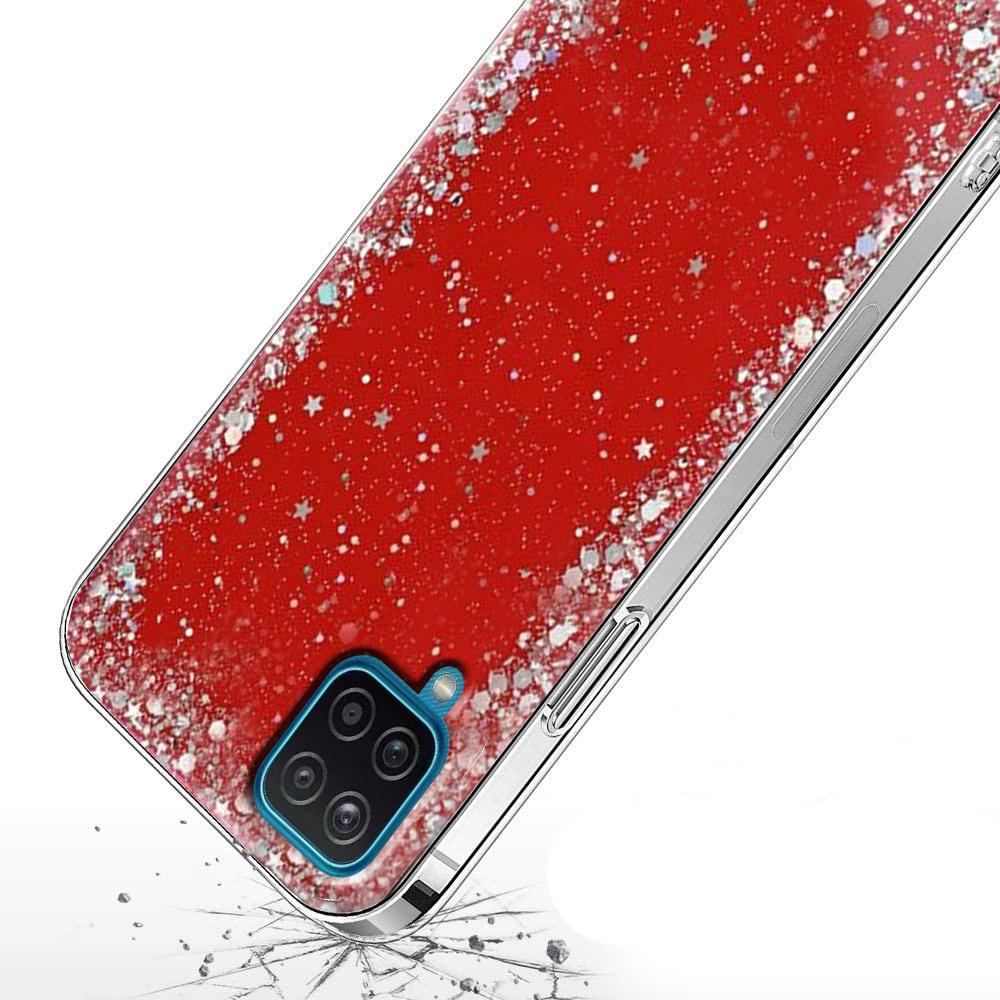 Case for Samsung Galaxy A12 / M12 / A12 2021, Glittery, red