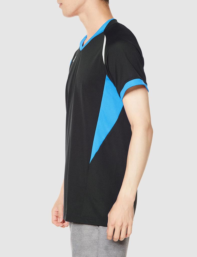 Mizuno Volleyball Game Short Junior Black x Diva Blue x XS Shirt, Sleeve, Moisture-Wicking, Quick-Drying, Available, V2MA2112, White,
