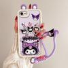 KEYSION Cute Ear 3D Cartoon Case for iPhone SE 2020 2022 with Bracelet Silicone Shockproof Phone Cover for iPhone 8 7 6s Plus