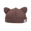 Fashion Cotton Cat Ears Landlord Hat Adjustable Solid Color Melon Skin Hat Hip Hop Brimless Docker Cap Outdoor