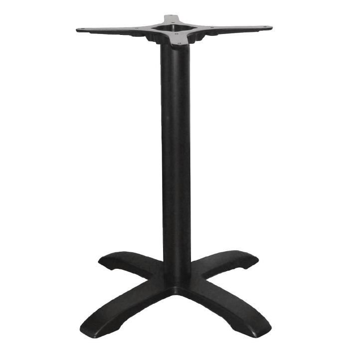 Pied de table en fonte - BOLERO - pour plateaux jusqu'à 800 mm - Noir - Classique - Brillant