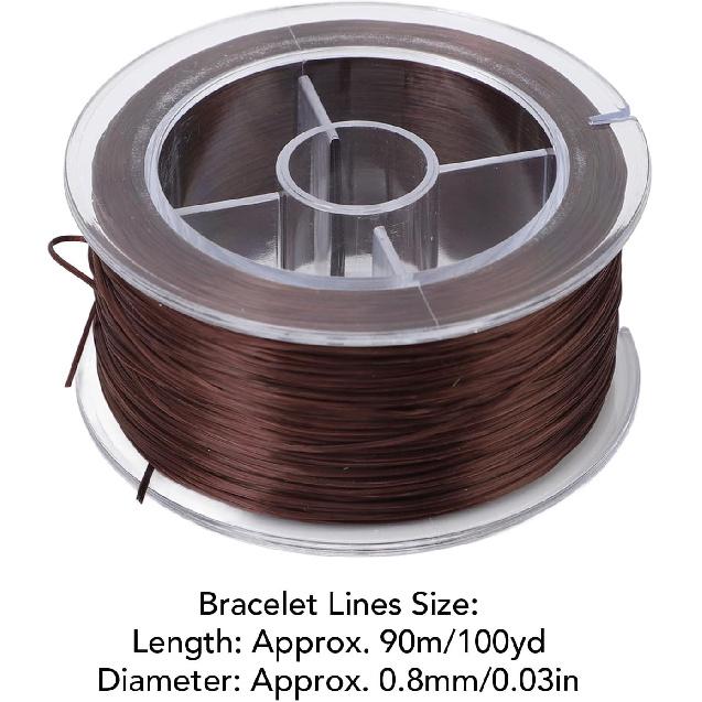 10 Rolls 0.8mm 1000 Yard Flat Stretchy Bracelet Strings with Organizing Cases Crystal Elastic Strings Bead Thread Cord for Jewelry Making Beading and
