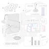 Cute Angel Theme A7 6-Ring Binder, 2026 Refillable Planner with PU Leather Cover and Wing Strap Design Cute Gift for Girls