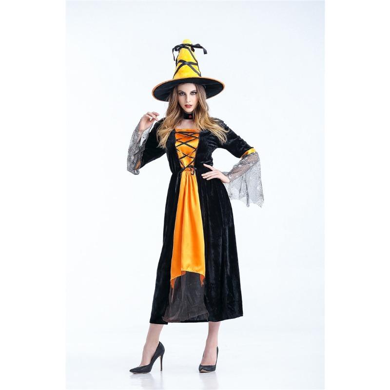 Halloween Adult Costume Witch Witch Mesh Dress Horror Witch Character Performance Costume