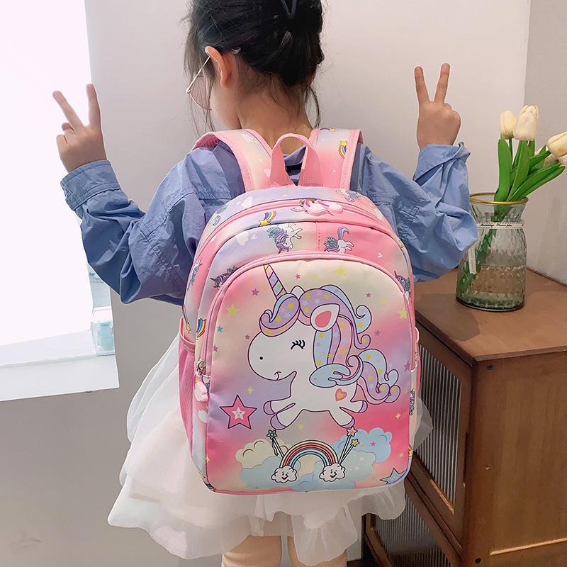 2024 Kindergarten Student School Bag Cartoon Cute Unicorn Girl Backpack Fashion Foreign Trade Large Capacity Student Backpack