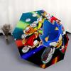 1pc Sonic the Hedgehog Automatic Opening Closing Umbrella, Portable 3-Fold Design, 8-Bone Iron Frame Outdoor Umbrella, Ideal Gift for Fans, Travelers,