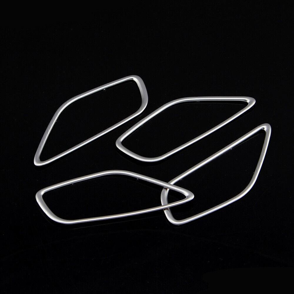 For Mazda 6 Atenza 2014-2015 Matte Silver Inner Door Handle Lock Frame Trim 4PCS