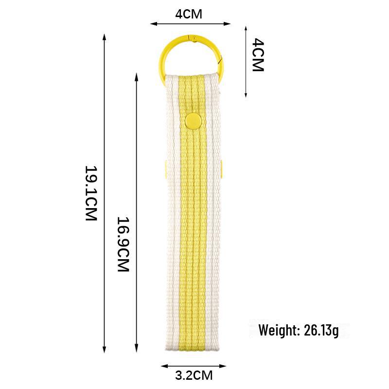 Personalized Pure Cotton Canvas Belt Keychain with Contrast Colors – Handmade INS Style