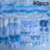 DIY Plush Ribbon La Trim Handmade Material Kit Angel Wings Plush Bunny Ears Bow Heart Star Handmade Colorful Material Pack Set