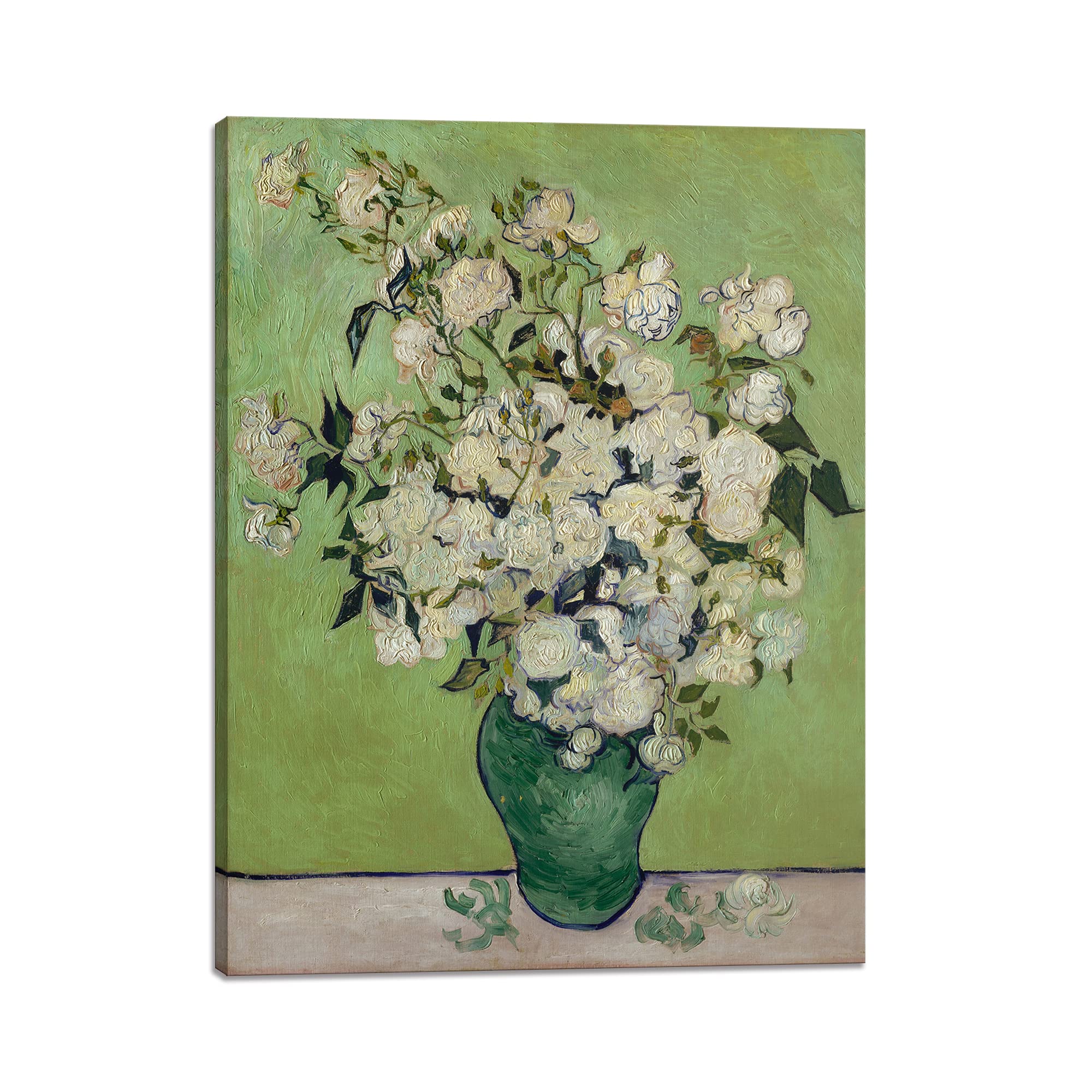 Van Gogh Art Panel - Vase - World Famous Painting - Van Gogh Wall Hanging Painting - Finished Product with Wooden Frame (30x40cm)