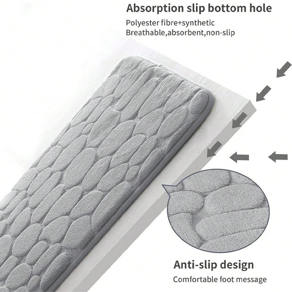 Washroom Toilet Foot Mat U-shaped Floor Mat Waterproof Pad Bathroom Water Absorption Anti-skid Pad