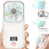 Foldable Hanging Cord USB Rechargeable Mini Portable 3 Speed Adjustable Wind Fan,Wearable, High Speed,Lithium Battery 3000mAh, with Button Control