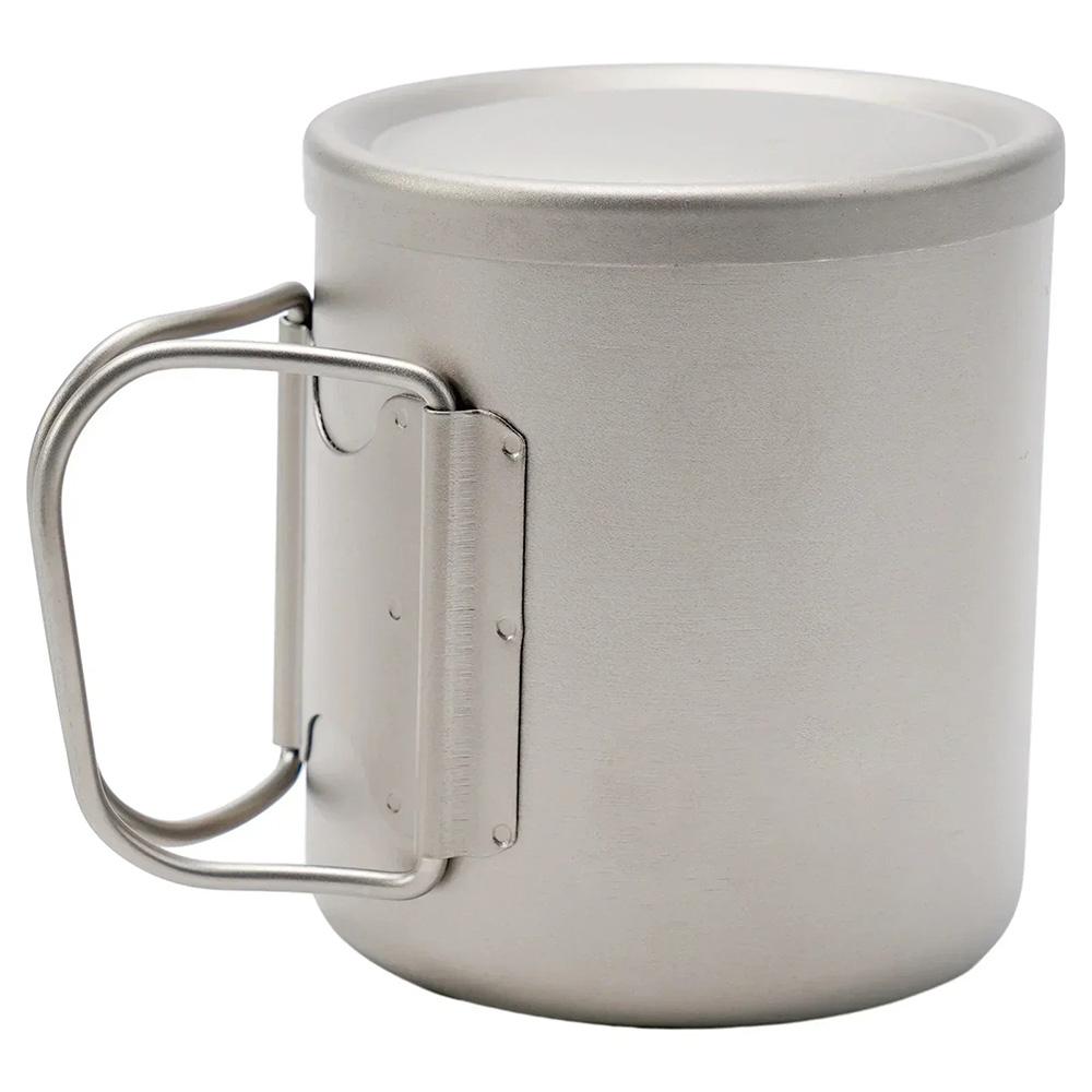 Titan-ium Drinkware Double Layer Heat Insulation Water Cup Coffee Tea Mugs With Lid For Home Outdoor Camping Hiking Travel.