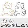 MAZERO Emblem Cat Car Sticker Emblem Charm Cute Stylish Character