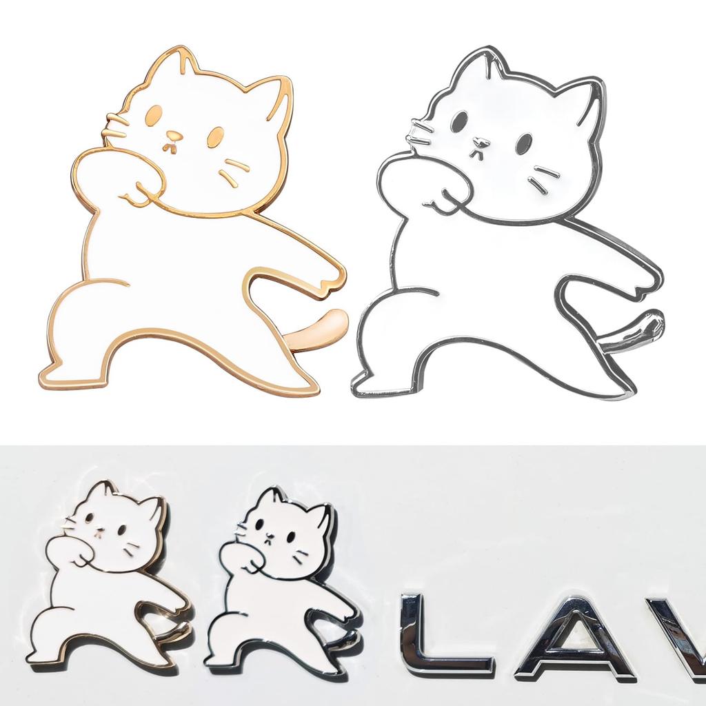 MAZERO Emblem Cat Car Sticker Emblem Charm Cute Stylish Character