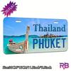 Phuket Thailand Tropisch Strand Longtail Boot Kentekenplaat Stijl Aluminium Metaal Bord Reis Souvenir Muurkunst Decoratie voor Huis Bar