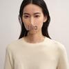 LESS 2025 Autumn H-shaped Round Neck Wool Cashmere Sweater