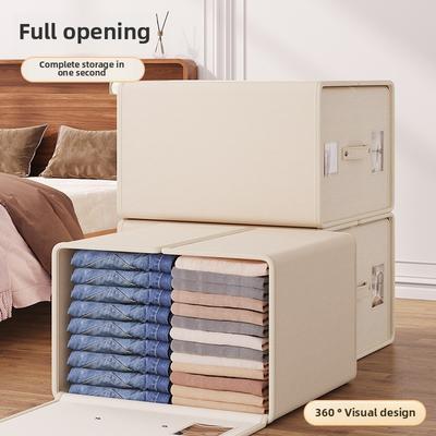 Aufbewahrungsboxen aus Oxford-Stoff für Kleidung, Decken, Bettwäsche, faltbare und stapelbare Schrank-Organizer für das Schlafzimmer