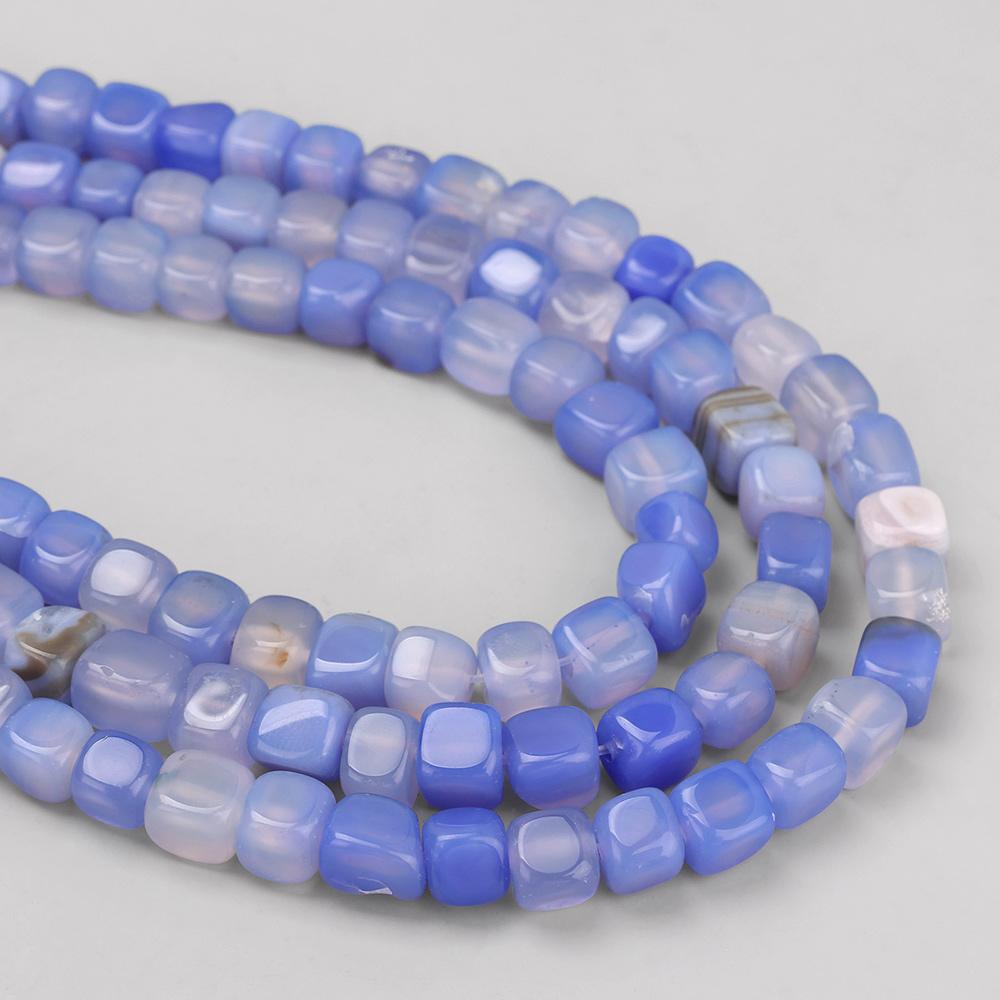 Natural Stone Square Cube Agates Beads Charm Loose Spacer Beads 6-8mm Jewelry Making Accessories Beadwork DIY Necklace Bracelets