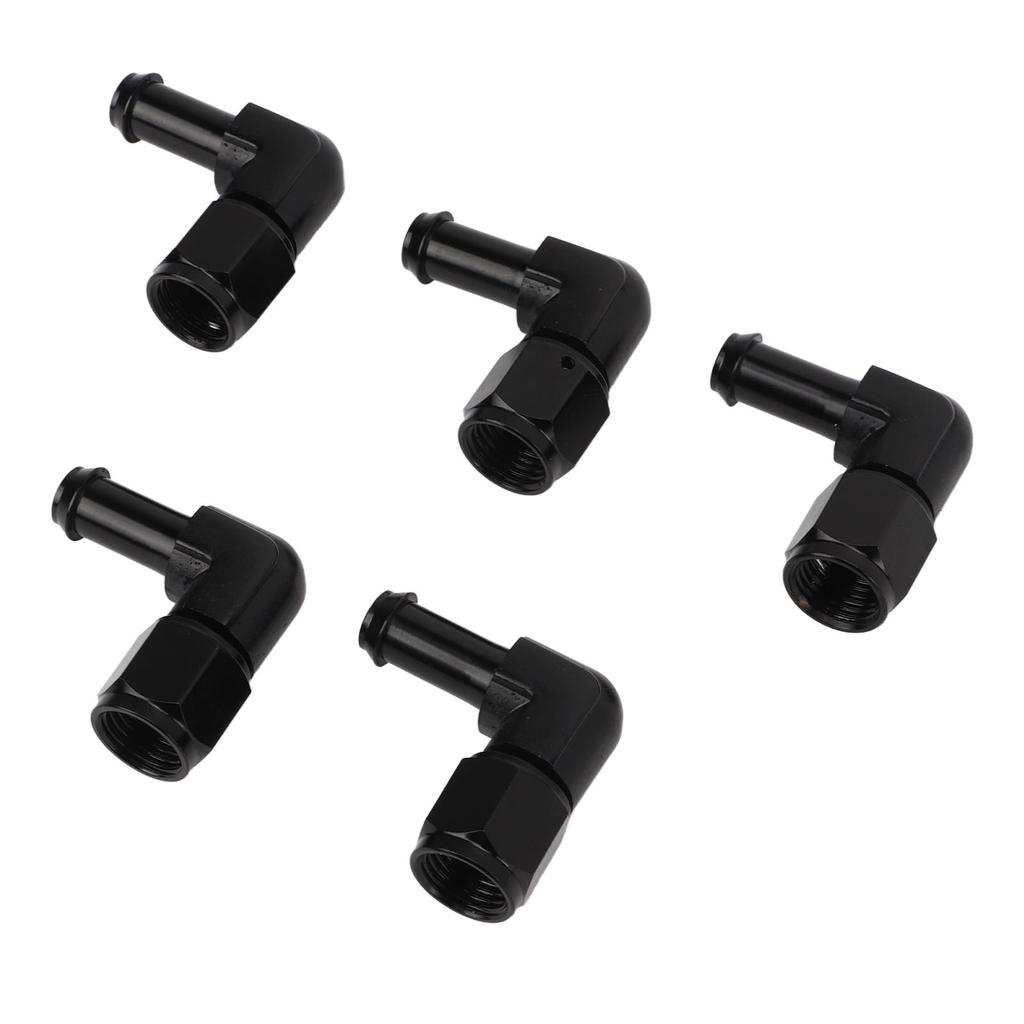 5 Pcs 90 Degree Fuel Line Fitting Adapter Leakage Prevention 6AN Female To 38in Barb Hose End