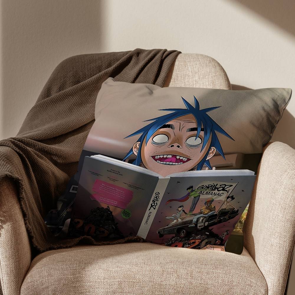 band GGorillaz The Mountain Pillow Case Pillow Case Living Room Sofa Cushion Cover Suitable For Home Bedroom Room Decoration