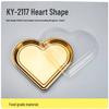 Heart-shaped Golden Divided Food Containers
