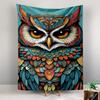 Vibrant Owl Illustration Patterned tapestry for bedroom and living room home decor