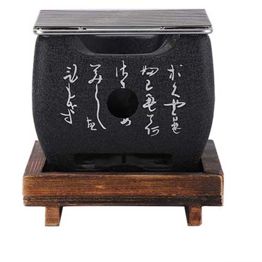 Japanese Style Charcoal Stove with Grill Net Barbecue Grill Tea Stove Square Text Stove  Outdoor