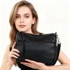 Damen Premium Vollnarbenleder Umhängetasche - Erweiterbare Commuter Handtasche für die Arbeit Geräumige Crossbody-Tasche mit mehreren Fächern