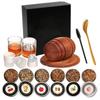 Whiskey Rookset met Houtspaanders - 6 Smaken Old Fashioned Drank Rook Infuser voor Cocktails Verjaardag Bourbon voor Cadeaus