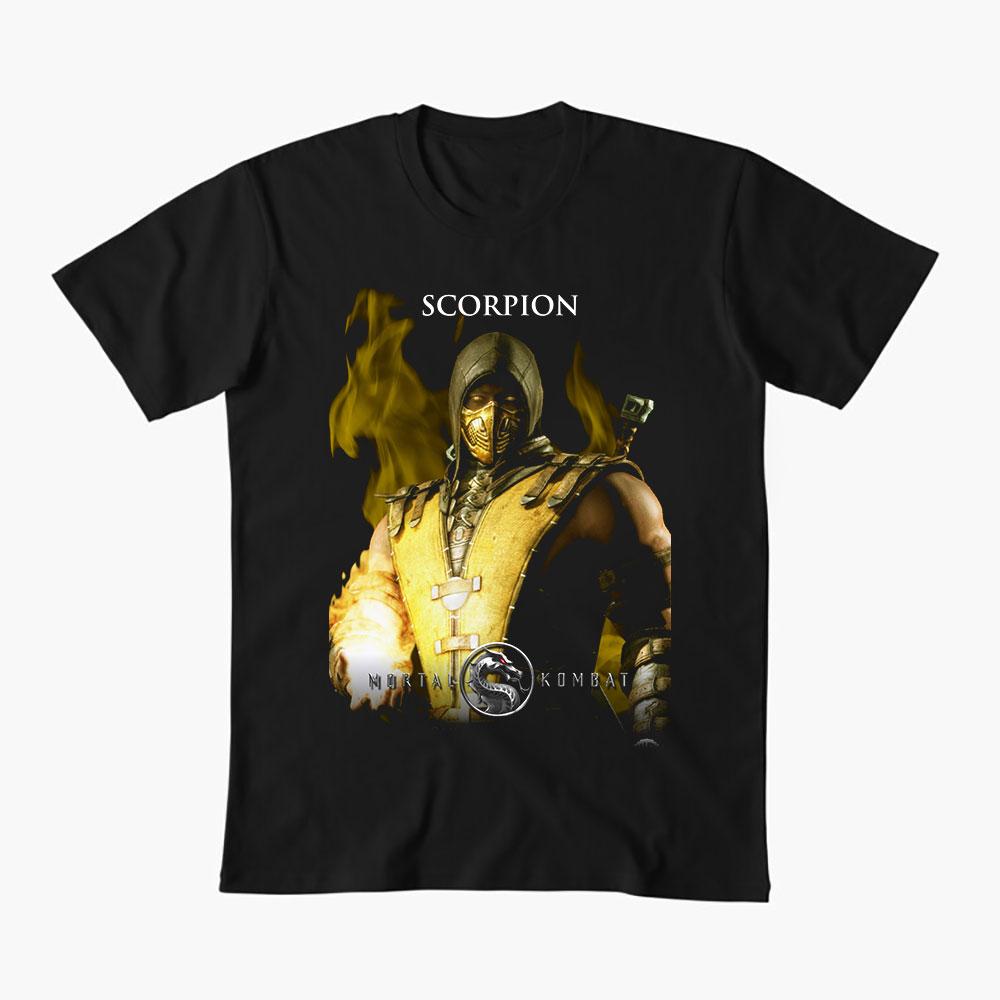 SCORPION 0529 Vintage Mortal Kombat Gift tee for MK gamer 100% cotton printed Men's Short Sleev