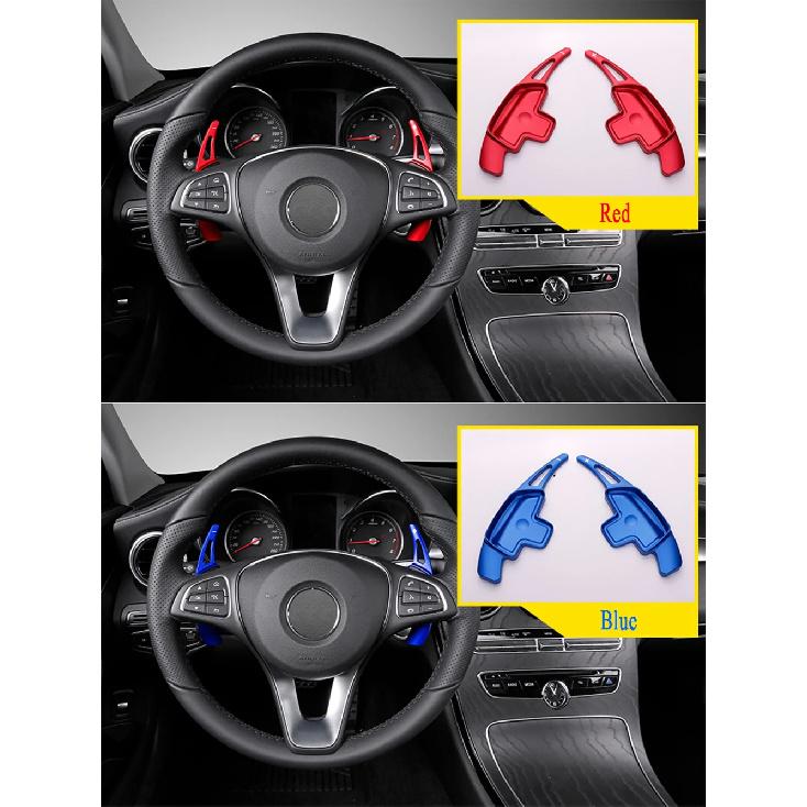 For Mercedes Benz C E Class W205 W213 MB GLE C292 W166 W167 2016-2021 Car Steering Wheel Paddle Shifter Extend DSG Sticker Style