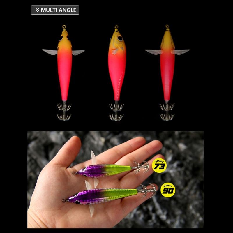 73/90mm Squid Jigs Floating Fishing Lures Cuttlefish Baits Squid Jigs Baits Night Fishing Lures Glow Baits